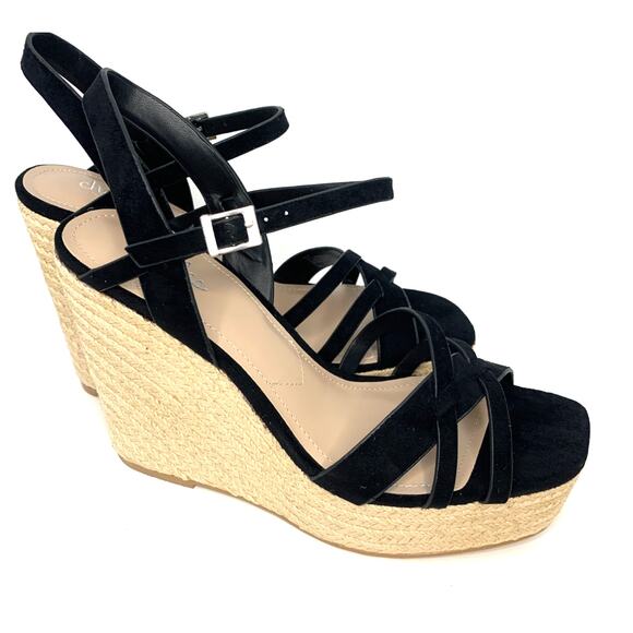 New CHARLES DAVID Women's Vegan Suede Platform Wedge Espadrille Size 8.5 - Picture 1 of 8